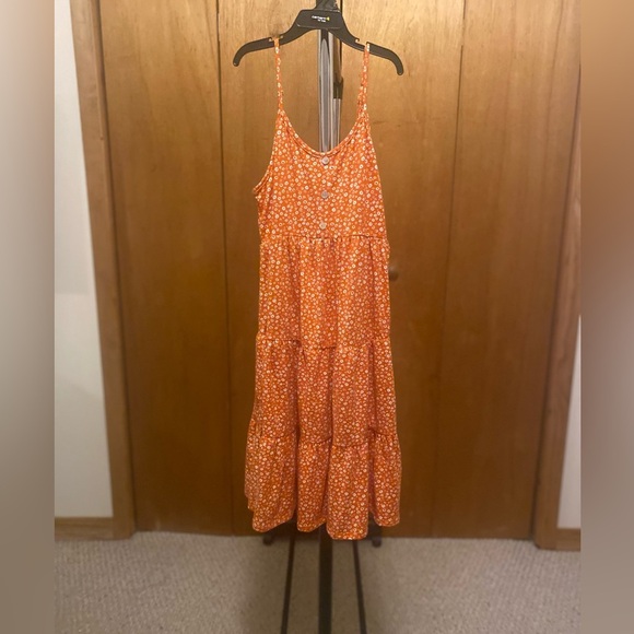 Stitch Fix NWT Girls Social Academy Tabi Button Front Babydoll Midi Dress sz 12 - Picture 1 of 8
